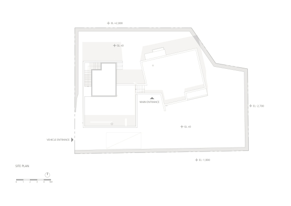 studio_GAON, Gapyeong, Gyeongki-do, Wohnhaus, housing, S�dkorea, House of Respect and Happiness, Einfamilienhaus, Bibliothek, Berglandschaft, Dachausbau, Beton, Stein