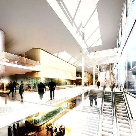 kadawittfeldarchitektur; Behnisch Architekten; AOA Anttinen Oiva Arkkitehdit Oy, Dietz Joppien Architekten; Sauerbruch Hutton Architekten; Wettbewerb; Wettbewerbsentscheidung; Halle 12; Messe Frankfurt; Messegelnde; Via Mobile; Schachtel; Architecture; Frankfurt; architectural competition