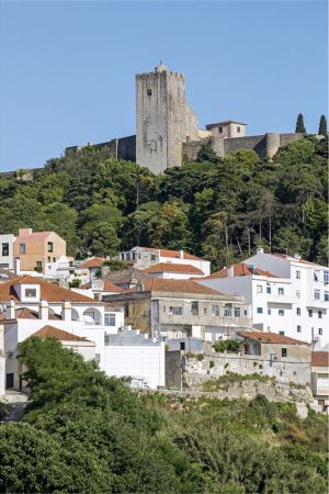 Palmela, Portugal, village, Kleinstadt, Barris Valley, Beton, concrete, Mittelalter, Monolith, Fassade, Ocker, Farbe, Holz, wood, Haus, Wohnhaus, housing, Weinbaugebiet, vineyard