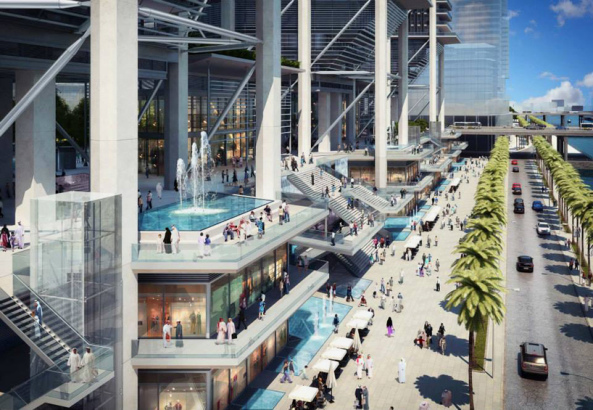 Richard Rogers; Rogers Stirk Harbour + Partners; Abu Dhabi; Vier Trme; Mischnutzung; Maryah Plaza; Al Maryah Island; Emirate; Insel; Towers; mixed-use development; Trme fr Maryah