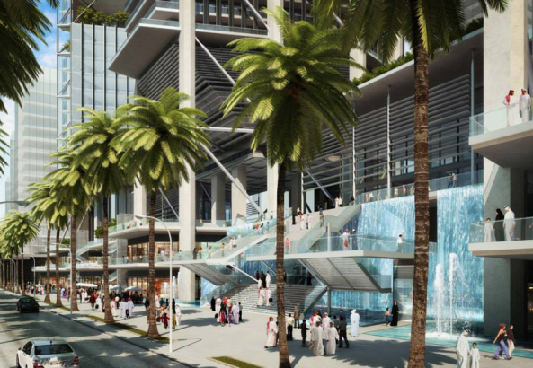 Richard Rogers; Rogers Stirk Harbour + Partners; Abu Dhabi; Vier Trme; Mischnutzung; Maryah Plaza; Al Maryah Island; Emirate; Insel; Towers; mixed-use development; Trme fr Maryah