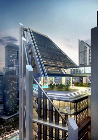 Richard Rogers; Rogers Stirk Harbour + Partners; Abu Dhabi; Vier Trme; Mischnutzung; Maryah Plaza; Al Maryah Island; Emirate; Insel; Towers; mixed-use development; Trme fr Maryah