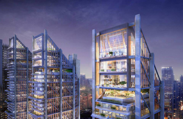 Richard Rogers; Rogers Stirk Harbour + Partners; Abu Dhabi; Vier Trme; Mischnutzung; Maryah Plaza; Al Maryah Island; Emirate; Insel; Towers; mixed-use development; Trme fr Maryah