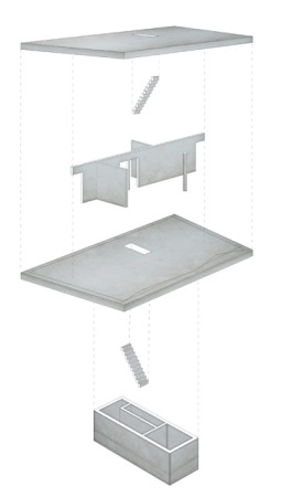 Sandwich am See, Beton, Concrete, Atelier ST, Leipzig, Haus am See, Wohnhaus, Schner Wohnen, Richtfest in Potsdam, Gro Glienicker See, Gro Glienicke, Silvia Thaut-Schellenberg, Sebastian Thaut, Privat Bauen, Einfamilienhaus, Betonhaus, Sandwich, kleine Huser, best architects, Glas, Industrieglas, Aussicht, Dachterrasse, Kiefern, Topographie, gnstig Bauen, Bauherren, Bauen bei Berlin, Richfest, Ausbau, Fenster, Glasfassade, facade, new architecture in germany, young architects