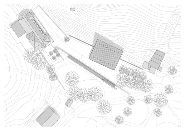 Gurten, Wabern, Schweiz, Pavillon, Stiftung Gurten, Park im Gr�nen, Gurten Pavillon, mlzd, Bankett, Fest, Eventlokal, Bern, Transparenz, Saal, Stahlplattform, Stahl, steel, pavilion, Dachkonstruktion, Masivstahlst�tzen, Glas, Fassade, Stahlseilverspannung, Vorhang, Terrazzoboden, Messing, Kunst am Bau, Terrasse, Beton, Pendelst�tze