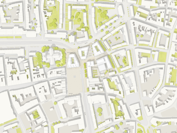 Rostock, st�dtebaulicher Ideenwettbewerb, Neuer Markt Rostock, Quartierentwicklung, SMAQ, DE+ Architekten, H�botter St�rken, Am Vogelsang, Kleine Wasserstra�e,  Verkhehrskonzept, Freifl�chengestaltung, Sanierung, Stadterneuerung, Stadtentwicklung, Wohnungsbau, Quartiersplanung, urban planning, competition, urban regeneration