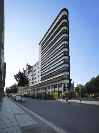 Trias-Hochhaus, Leipzig, Runde Ecke, shaped edge, schulz & schulz