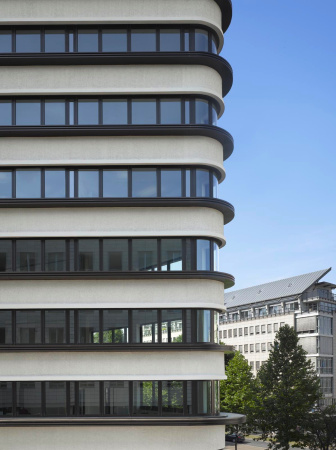 Trias-Hochhaus, Leipzig, Runde Ecke, shaped edge, schulz & schulz