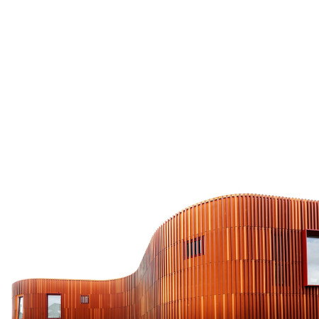 COBE, Kopenhagen, Dnemark, Kindergarten, Kurven, Ziegelstein, brick, begrntes Dach, green roof, Fassade, facade, Zaun, Dachgarten, roof garden, Nachhaltigkeit