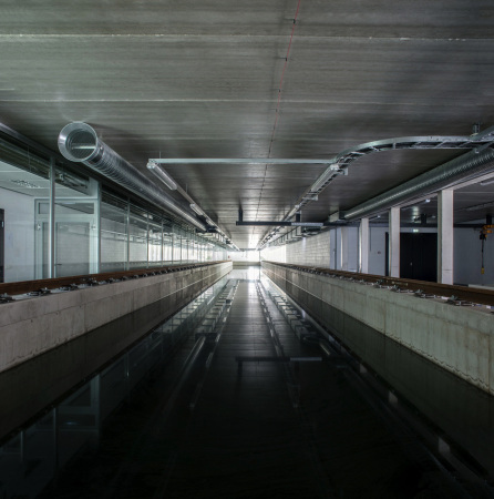 Schleppkanal, Estland, b210 architects, Saaremaa, Seefahrt, Forschung, seafare, research, Tallinn University of Technology Kuressaare College Small Craft Competence Centre Towing Tank and Workshops Building, towing tank,