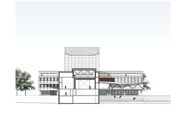 ALA Architects; Tuomas Uusheimo; Kuopio City Theatre; Theater; Umbau; Sanierung; Erweiterungsbau; Ergnzungsbau; geknitterte Fassade; faltige Fassade; Faserbeton; Betonpaneele; lwengelb; Finnland; Architektur;