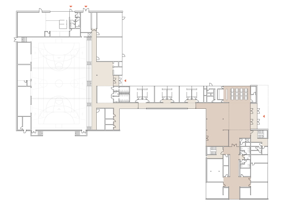Hausmann Architekten GmbH, Mittelschule, Olching, Mnchen, Am Schwaigfeld, elementierte Aluminiumfassade, Sichtbeton, school, exposed concrete, aluminium panels, BauNetz, uncube