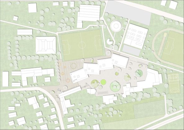 Wettbewerb, Mglingen, Stuttgart, Hanfbachschule, Gemeinschaftsschule, Bibliothek, mvmarchitekt starkearchitektur, Jrg Boettger, Huber Architekten, ama architekturbro, Michael Auerbacher Architekten, competition, school, library