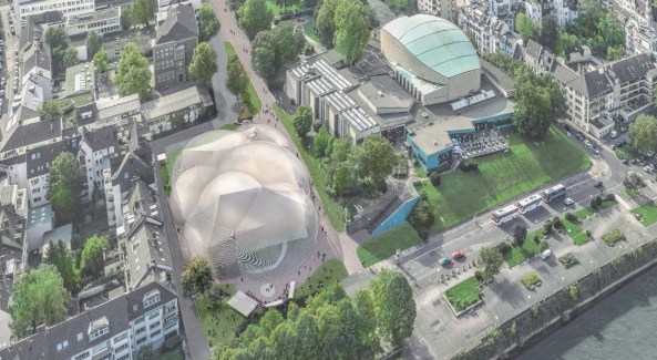 Beethoven Festspielhaus Bonn, Entwrfe ausgewhlt, Chipperfield, Kadawittfeld und Valentiny, Theaterstrae 60, Wettbewerb entschieden, Shortlist, Konzerthaus, Festspielhaus, competition, gmp, Zaha Hadid, Arata Isozaki, Helmut Jahn, Karl-Heinz Schommer, Snhetta, UNStudio, Architektenwettbewerb entschieden, Wettbewerbsergebnisse, Baubeginn,Ludwig van Beethoven, 2020, 2014, 2019, Erffnung, DHl, Deutsche Post, Hermann & Valentiny, BauNetz, Baunetz-Meldungen, Architektur in Bonn, Kanzlerbungalow, Bonner Geschichten, Neues aus Bonn, Baukosten, Baustop, Klaus Kada, Gerhard Wittfeld, Musik, Konzertsaal,  Ouvertre, Rock it Bonn, Roll over Beethoven, new buildings, shoebox, vineyard,Schuppen, Dach, Konstruktion, Rehin, Rheinterrasse, Konzertgraben, Konzert, Oper, Operette, Kultur in Bonn