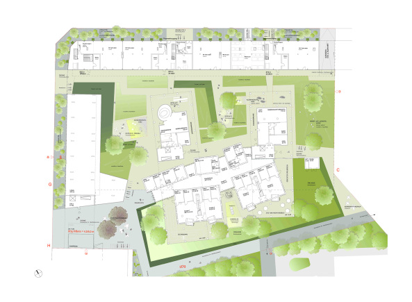 Stadlauer Strae, Wien, sterreich, 1220, Huss Hawlik, Star22, Scheifinger Partner, image industry, Kindergarten, GESIBA, Stelzenbau, Wohnquartier, Waagner-Biro-Gelndes, Ewald Kirschner, Wohnungsbau, Wohnbau, Maisonette, RAJEK BAROSCH Landschaftsarchitekten,