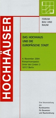 Hochhaus-Kongress in Berlin angekndigt
