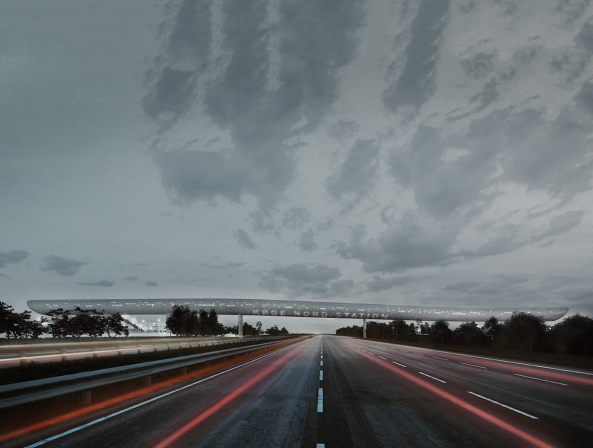 COBE, COWI, Kge North Station, Dnemark, Denmark, Verkehr, traffic, station, Station, high-speed train, Zugstation, Brcke, Fugngerberweg, pedestrian brigde, international competition, internationaler Wettbewerb, Wettbewerb, Mobilitt, park and ride, Fassade, Glas, Holz, wood, Stahl, steel plate