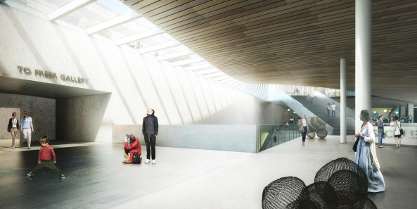 BIG, Washington D.C., Museum, Smithonian, Museum, Mall, Kunst, unterirdisch, Museumslandschaft, Amerika, Amercia, USA, Kunst, Kultur, Sackler, Galerie, Museumsinsel, Jefferson Drive, National Mall, Castle, Burg, National Museum of African Art