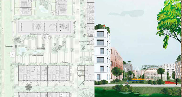 Stdtebau, Dnemark, Kopenhagen, restad, Neubaugebiet, Newtown, Stadterweiterung, Masterplan, Blcke, Straen, Pltze, Universitt, Wissenstandort, Wissenschaft, Wohnstadt, gemischt, Mischung, Transform, Sleth, Bascon, Marianne Levinsen Landskab Aps, Entasis, Holscher norberg Arkitekter, Nord Arkitekter Aps, Jordi Henrich, Jaume Artigues