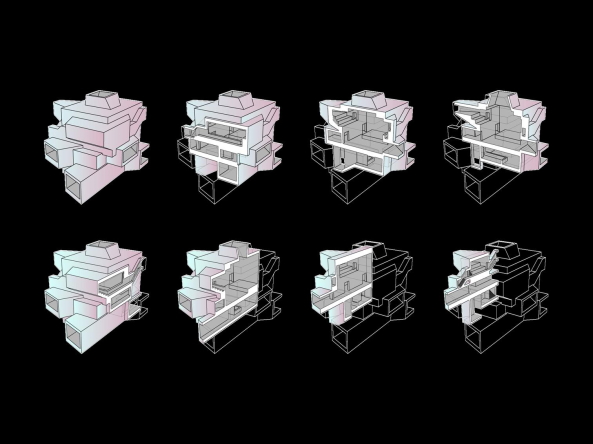 Pandora, Muziekpaleis, Utrecht, NL Architects, architectuurstudio HH, Patrick Fransen, Herman Hertzberger, aTA, Jo Coenen, Crossoverzaal, Tivoli Vredenburg, Musik, Jazz, Club, Hochhaus, Veranstaltungssaal, Party, Veranstaltungsgebude, Dancing, Limbok, Kop van Limbok, Pieter Bannenberg, Walter van Dijk, Kamiel Klaasse, Florent Le Corre