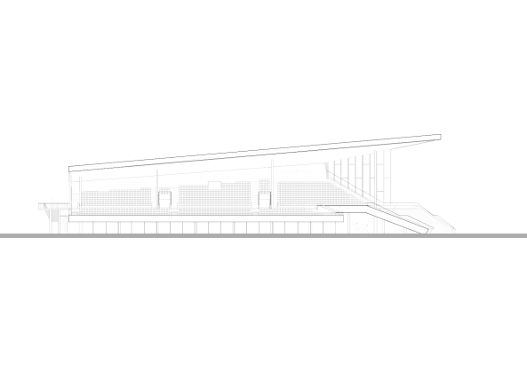 Dressurstadion, dressage stadium, Aachen-Soers, kadawittfeldarchitektur, Klaus Kada, Gerhard Wittfeld, Tribne, stand, BauNetz, uncube