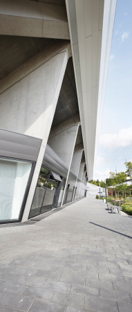Dressurstadion, dressage stadium, Aachen-Soers, kadawittfeldarchitektur, Klaus Kada, Gerhard Wittfeld, Tribne, stand, BauNetz, uncube