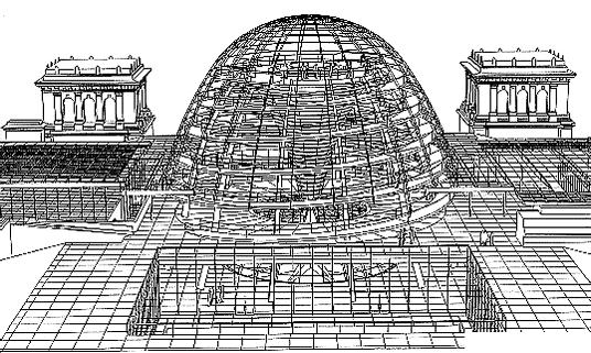 Gesetzesverste auf der Reichstagsbaustelle in Berlin