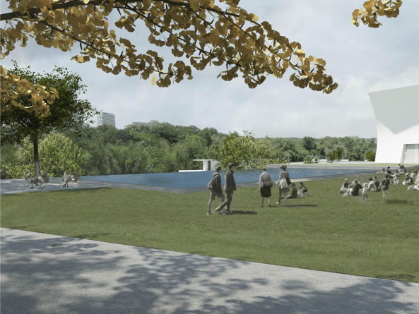 John F. Kennedy, Washington, Steven Holl, JFK, Neubau, Erweiterung, John F. Kennedy Center for the Performing Arts, Foggy Bottom, Edward Durell Stone, Leonard Bernstein, Grundsteinlegung, Prsentation, Presentation, Groundbreaking Ceremony, public, ffentlich, Theater, Ballet, Tanz, Performance, Konzerthalle