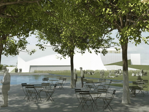 John F. Kennedy, Washington, Steven Holl, JFK, Neubau, Erweiterung, John F. Kennedy Center for the Performing Arts, Foggy Bottom, Edward Durell Stone, Leonard Bernstein, Grundsteinlegung, Prsentation, Presentation, Groundbreaking Ceremony, public, ffentlich, Theater, Ballet, Tanz, Performance, Konzerthalle