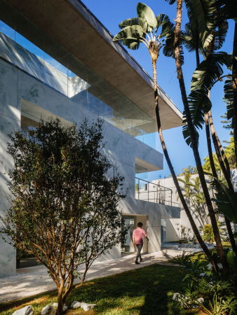 Triptyque, Groenl�ndia, commercial space, Laden, Gesch�ft, Marmor, marble, Garten, concrete, Beton, glass, Glas, Transparenz, transparency, Licht, S�ule, pillar, Fenster, Terrasse, terrace