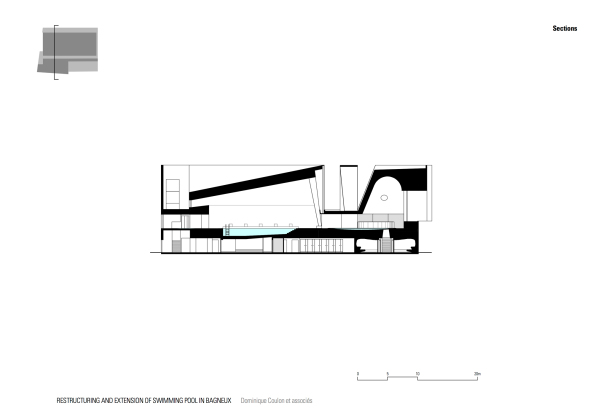 Schwimmbad, Fensterfront, Anbau, Sanierung, Erweiterung, Beton, Paris, Glas, Licht, concrete, glass, window, extension, restruction, swimming pool, Bagneux, Pool, Hallenbad, Frankreich, France
