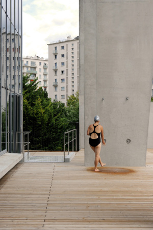 Schwimmbad, Fensterfront, Anbau, Sanierung, Erweiterung, Beton, Paris, Glas, Licht, concrete, glass, window, extension, restruction, swimming pool, Bagneux, Pool, Hallenbad, Frankreich, France