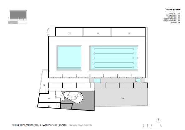 Schwimmbad, Fensterfront, Anbau, Sanierung, Erweiterung, Beton, Paris, Glas, Licht, concrete, glass, window, extension, restruction, swimming pool, Bagneux, Pool, Hallenbad, Frankreich, France