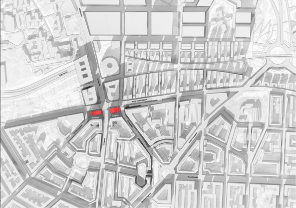 Norra Tornen; Zwillingstrme; OMA; Stockholm; Hochhuser; Angst; Freud; Kaskaden; Erker; Balkone; Reinier de Graaf; Neubau; Hochhaus; Nordtrme; Torsplan