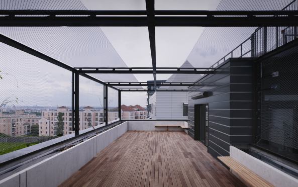 Elizabeth Naud,  Luc Poux, Pflegeheim, nursery home, Villejuif, Paris, aluminium panels, BauNetz, uncube