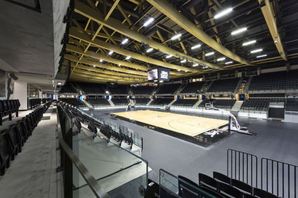 Sport, Arena, Tallinn, Eishockey, Basketball, Tallinn Arena, Beton, Fertigteilkonstruktion, Fenster, Kadarik, Tr, Arhitektid, Neubau, Kaido Haagen, Ott Kadarik, Merko Ehitus Eesti, Tallinna Noorsooamet, Sporthalle, Spielfeld, Tribne, Zuschauer, Bunker