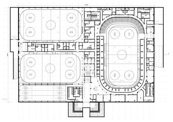 Sport, Arena, Tallinn, Eishockey, Basketball, Tallinn Arena, Beton, Fertigteilkonstruktion, Fenster, Kadarik, Tr, Arhitektid, Neubau, Kaido Haagen, Ott Kadarik, Merko Ehitus Eesti, Tallinna Noorsooamet, Sporthalle, Spielfeld, Tribne, Zuschauer, Bunker