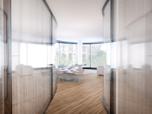 71 Via Boncompagni, MAD, Wohnungsbau, Umbau, Fnfziger, Sechziger, Moderne, Beton, Entkernung, Rom, Neubau,Transformation, Siebziger, Planvorstellung, China, Regal, ENtwurf, Bume, Pflanzen, Begrnte Fassade, Glas