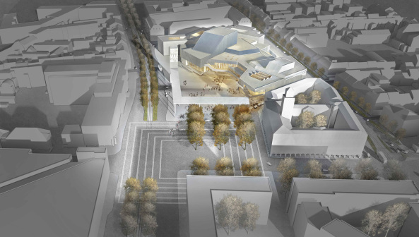 Wettbewerb, Badisches Staatstheater Karlsruhe, Theater, Karlsruhe, Kultur, culture, competition, Delugan Meissl, Wenzel +  Wenzel, Dietrich Untertrifaller, Waechter und Waechter, wulf architekten, gmp