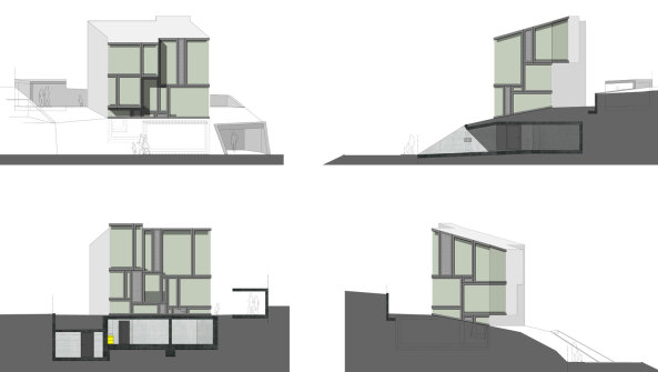 Wohnhaus, Schweiz, Swiss, Stahlbeton, reinforced concrete, Sichtbeton, exposed concrete, Glas, glass, Dielsdorf