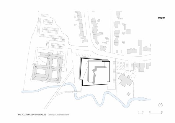 Frankreich, France, Fassade, facade, Beton, concrete, Stahl, steel, Theater, theatre, Kuturzentrum, multicultural centre, Isbergues