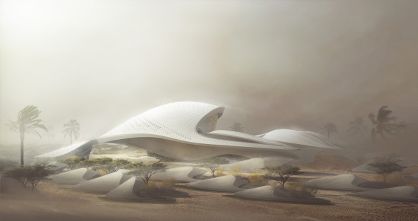Zaha Hadid, Schardscha, Vereinigte Arabische Emirate, Headquarter, Hauptsitz, Bee'ah, Middle East, Umweltschutz, environmental awarness, Recycling, Verbrauch, consumption, Energieverbrauch, Wste, Dne, dune, Oasis, Ventilation, Belftung, Wiederverwertung