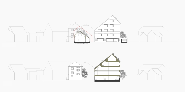 Nachhaltigkeit, Neubau, Wettbewerb, Ruggell, Liechtenstein, Kbi Gantenbein, Bernardo Bader, Annette Spiro, Ivan Cavegn, Baumschlager Eberle, Atelier Werner Schmidt, Lehm, Stampflehm, AMUNT Architekten Martenson und Nagel Theissen, Gion A. Caminada, Klimaaktivierung, Kern, Klimakern, Holzbau, Holzbauweise, Holzfassade, Holzverkleidung