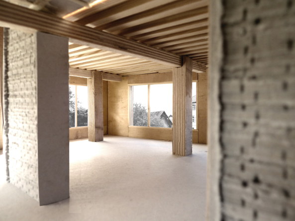 Nachhaltigkeit, Neubau, Wettbewerb, Ruggell, Liechtenstein, Kbi Gantenbein, Bernardo Bader, Annette Spiro, Ivan Cavegn, Baumschlager Eberle, Atelier Werner Schmidt, Lehm, Stampflehm, AMUNT Architekten Martenson und Nagel Theissen, Gion A. Caminada, Klimaaktivierung, Kern, Klimakern, Holzbau, Holzbauweise, Holzfassade, Holzverkleidung