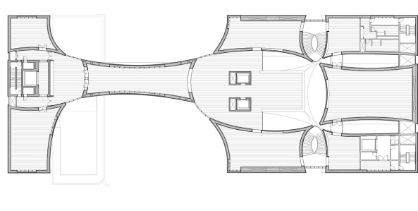National Music Centre of Canada, NMC, Kanada, Canada, Calgary, Allied Works, Musik, Kultureinrichtung, Kultur, Museum, Konzerthalle, Aufnahmestudio, Rundfunk, museum, performance hall, broadast center, music education, Musikerziehung, King Eddy Hotel, Turm, tower, terra cota, Kurve, curve, Licht, Klang, Akustik, acoustics