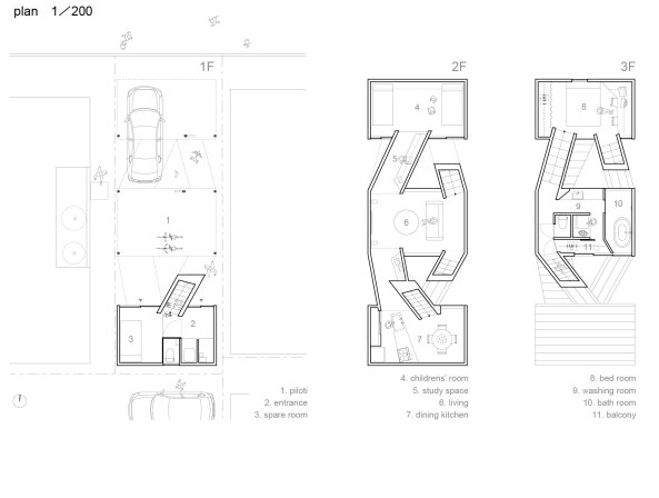 Zwei Huser aus Japan