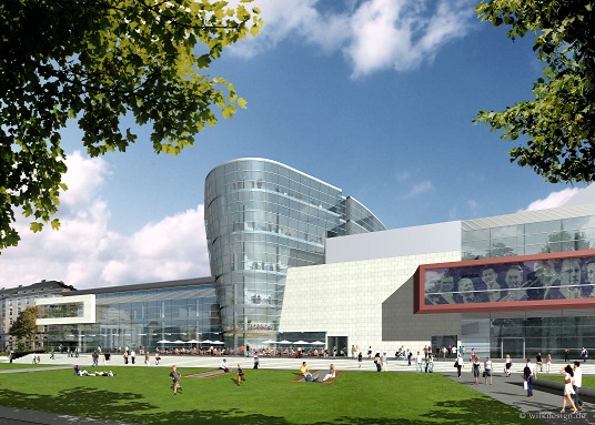 Geschftszentrum in Duisburg wird gebaut