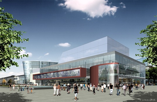 Geschftszentrum in Duisburg wird gebaut