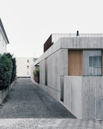 Villa, Dachterrasse, Beton, Rheintal, Vorarlberg, Bechter Zaffignani Architekten, Wohnhaus, House, Concrete, Atrium