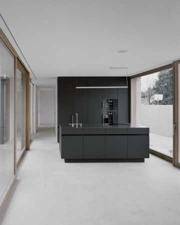 Villa, Dachterrasse, Beton, Rheintal, Vorarlberg, Bechter Zaffignani Architekten, Wohnhaus, House, Concrete, Atrium